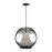 Kona 13-in Black/opal Glass 1 Light Exterior Pendant | EP56913-BK/OP