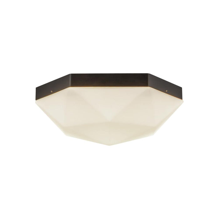 Alora Krysta 12-in Matte Black/Opal Glass 2 Lights Flush Mount