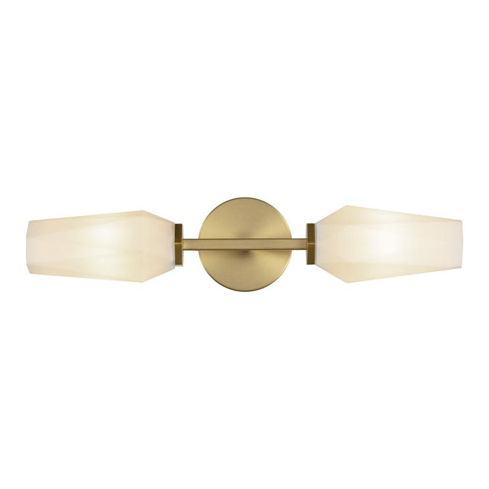 Krysta 20-in Brushed Gold/opal Glass 2 Lights Wall Vanity | WV424720BGOP