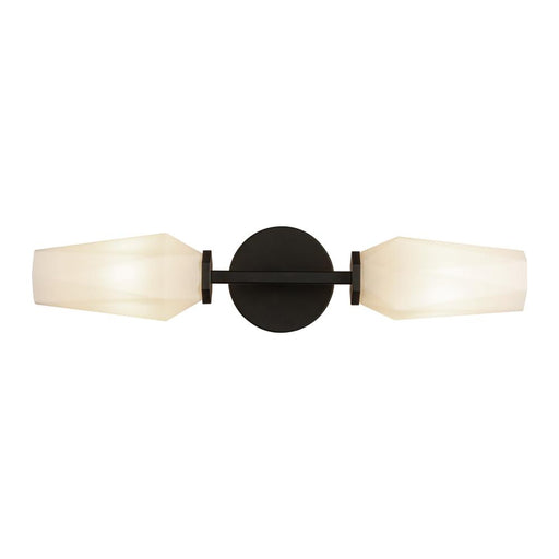 Krysta 20-in Matte Black/opal Glass 2 Lights Wall Vanity | WV424720MBOP