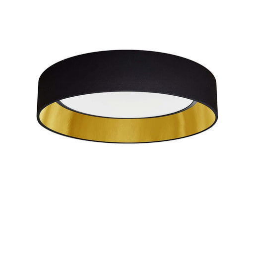 25w 5cct Flushmount, Bk/gld Shade | KTN-1225LEDFH-698