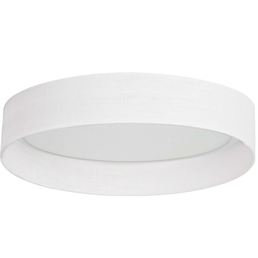 30w 5cct Flushmount, Ivory Shade | KTN-1630LEDFH-198F