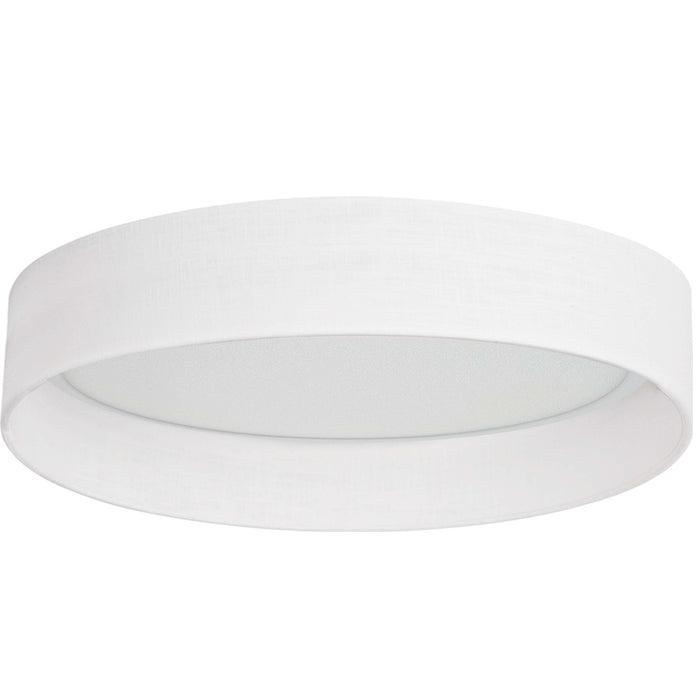 30w 5cct Flushmount, Ivory Shade | KTN-1630LEDFH-198F