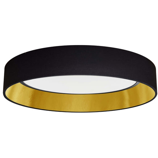 30w 5cct Flushmount, Bk/gld Shade | KTN-1630LEDFH-698