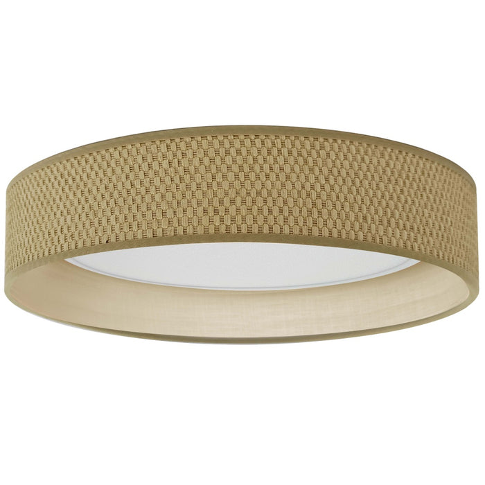 30w 5cct Flushmount, Nat Shade | KTN-1630LEDFH-NAT