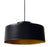 1lt Incandescent Metal Pendant,black & Gold Finish | KUP-201P-BK-GLD