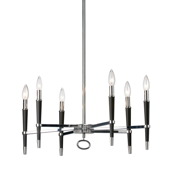  6 Light  Incandescent Chandelier, Pc Finish | LAN-246C-PC