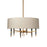  6 Light  Incandescent Chandelier, Vb W/ Cream Shade | LAN-246C-VB-CRM