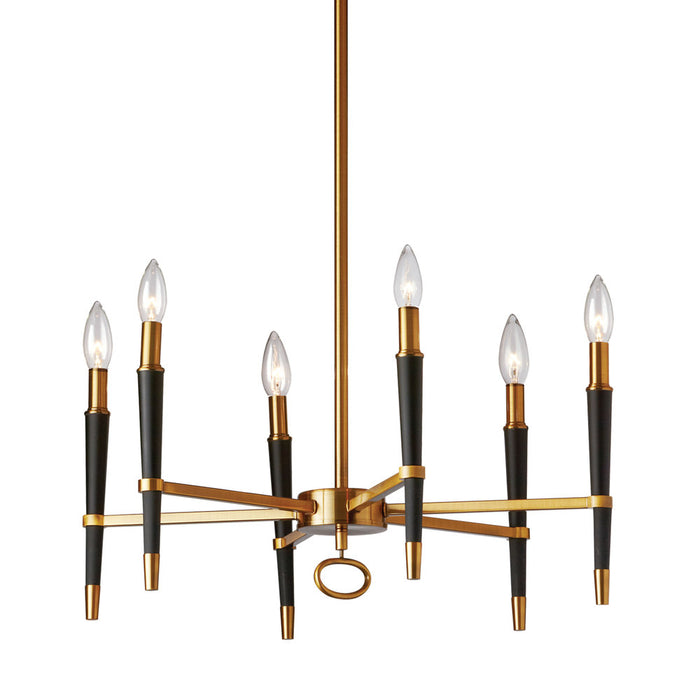  6 Light  Incandescent Chandelier, Vb Finish | LAN-246C-VB