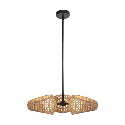 Lanai 3 Head Black/opal Glass Led Chandelier | CH20625-BK/OP