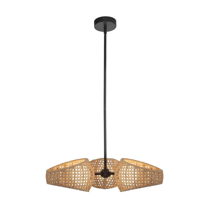 Lanai 3 Head Black/opal Glass Led Chandelier | CH20625-BK/OP