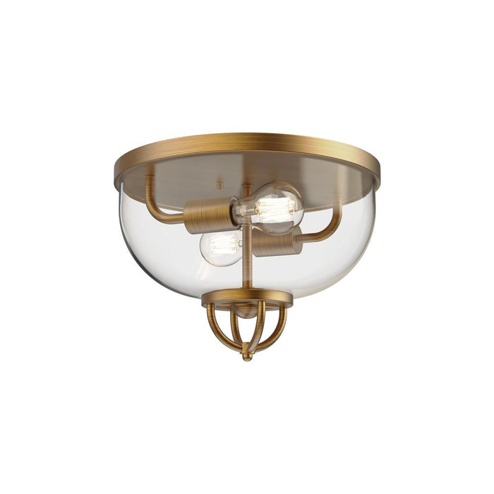 Lancaster 13-in Aged Gold 2 Lights Flush Mount | FM461102AG