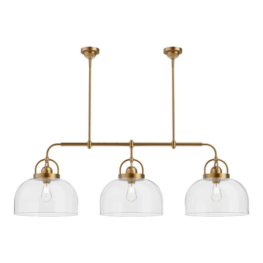 Alora Lancaster 55-in Aged Gold 3 Lights Linear Pendant