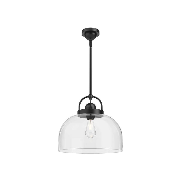 Lancaster 15-in Matte Black 1 Light Pendant | PD461101MB