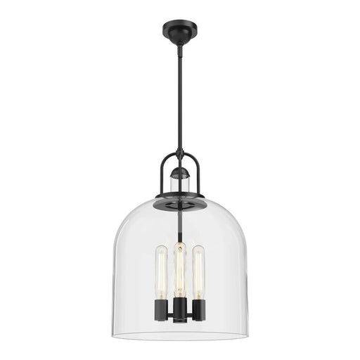 Lancaster 16-in Matte Black 4 Lights Pendant | PD461104MB