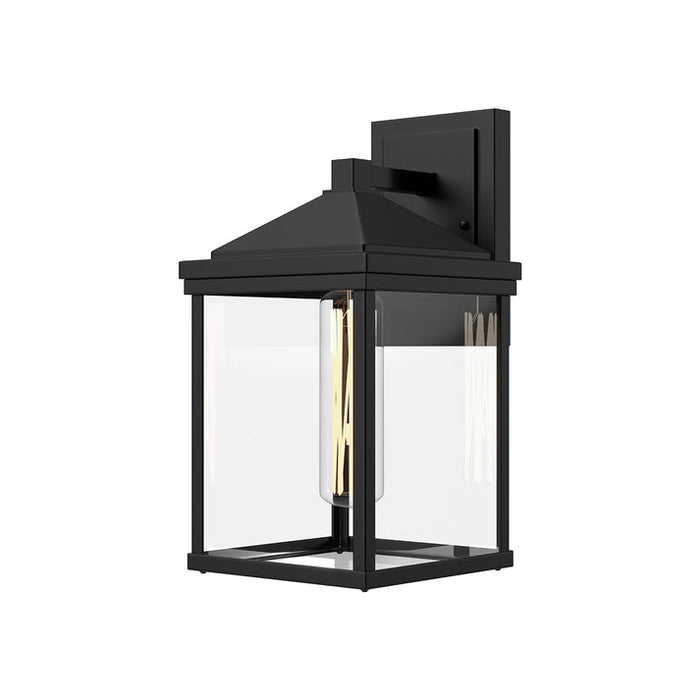 Larchmont 6-in Clear Glass/textured Black 1 Light Exterior Wall Sconce | EW552007BKCL