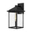 Larchmont 9-in Clear Glass/textured Black 1 Light Outdoor Lantern Wall Sconce | EW552009BKCL