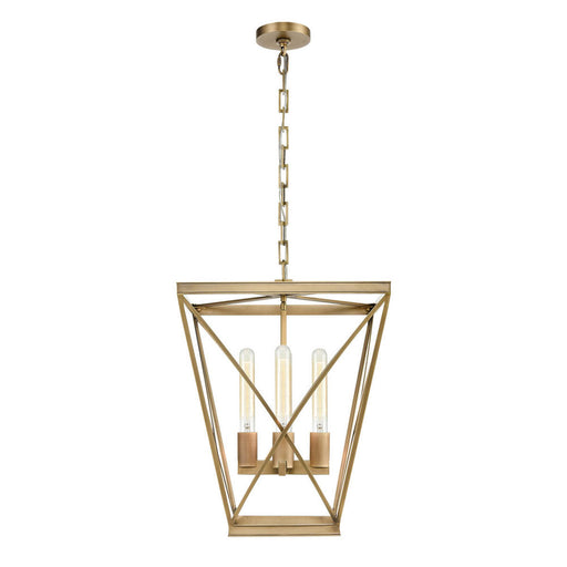 Lattice Vintage Brass 4 Lights Pendant | PD309616VB