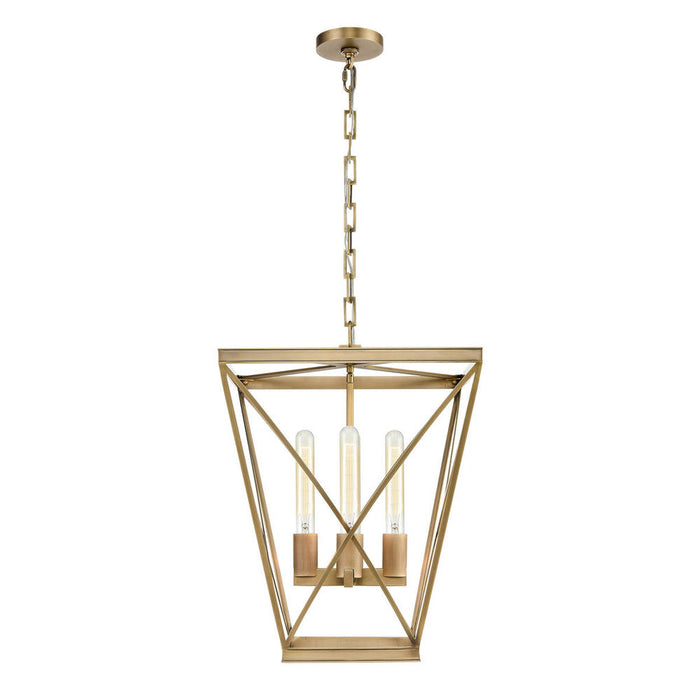 Lattice Vintage Brass 4 Lights Pendant | PD309616VB