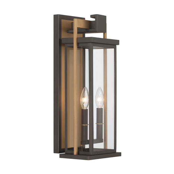 Lendel 8'' Twilight Bronze + Textured Gold Outdoor Sconce | LDL-902-TZ-TG