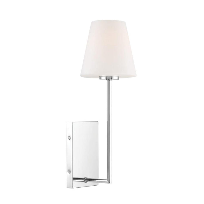 Crystorama Lena 1 Light Polished Chrome Sconce