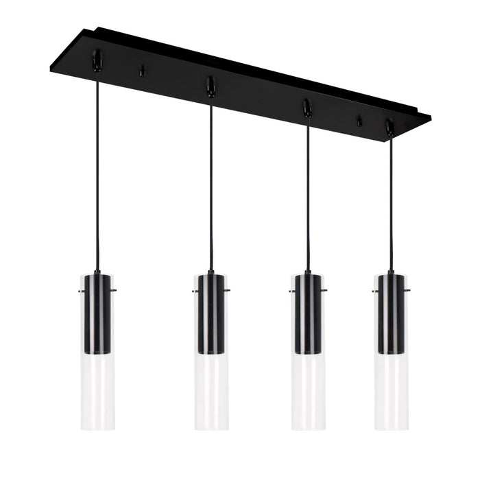 Lena 25-in Black 4-light Multi Pendant | MP21703BK-04