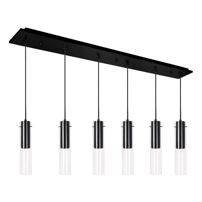 Lena 41-in Black 6-light Multi Pendant | MP21703BK-06