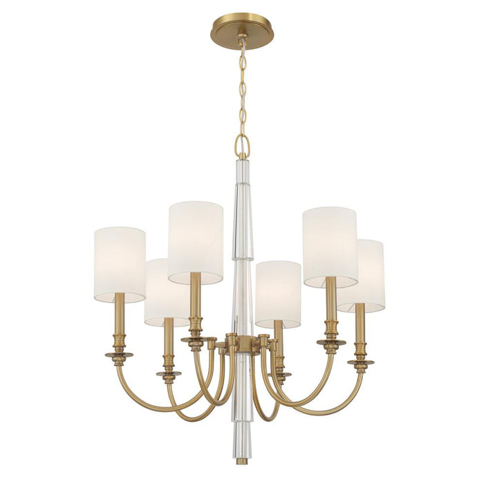 Lloyd 6 Light Aged Brass Chandelier | LLO-486-AG