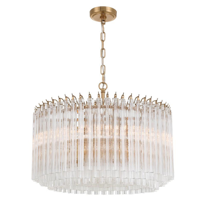 Lofton 7 Light Aged Brass Chandelier | LOF-5007-AG
