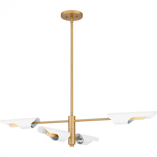 Leoni 4-light Brushed Weathered Brass Island Light | LOI444BWS