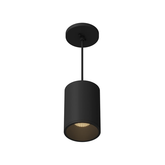 Lorna 6-in (4-in Dia.) 36 Degree Optic Black Led Pendant | LD4-PD06W18-3036-BK-UNV-010