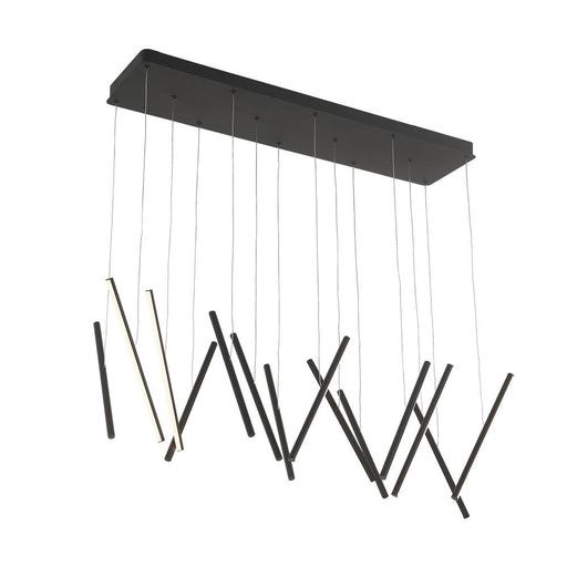 Chute 40-in Black Led Linear Pendant | LP14840-BK-UNV-010