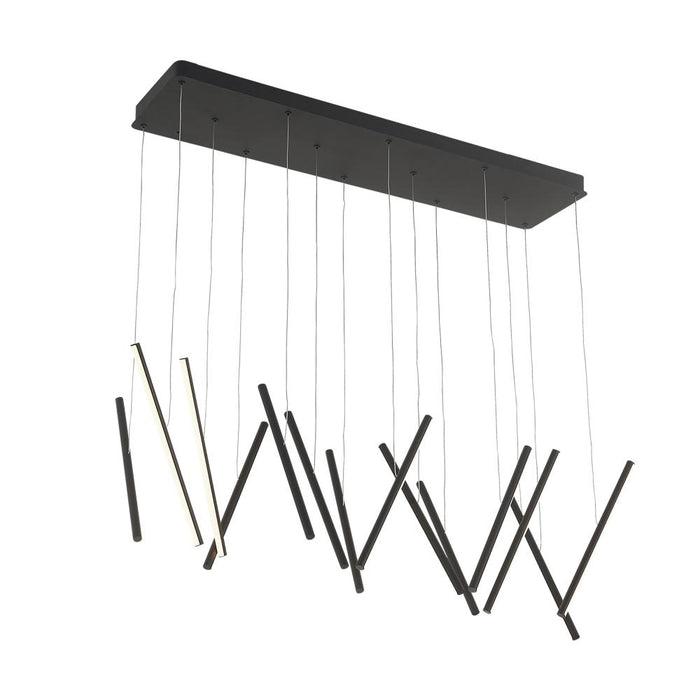 Chute 40-in Black Led Linear Pendant | LP14840-BK-UNV-010