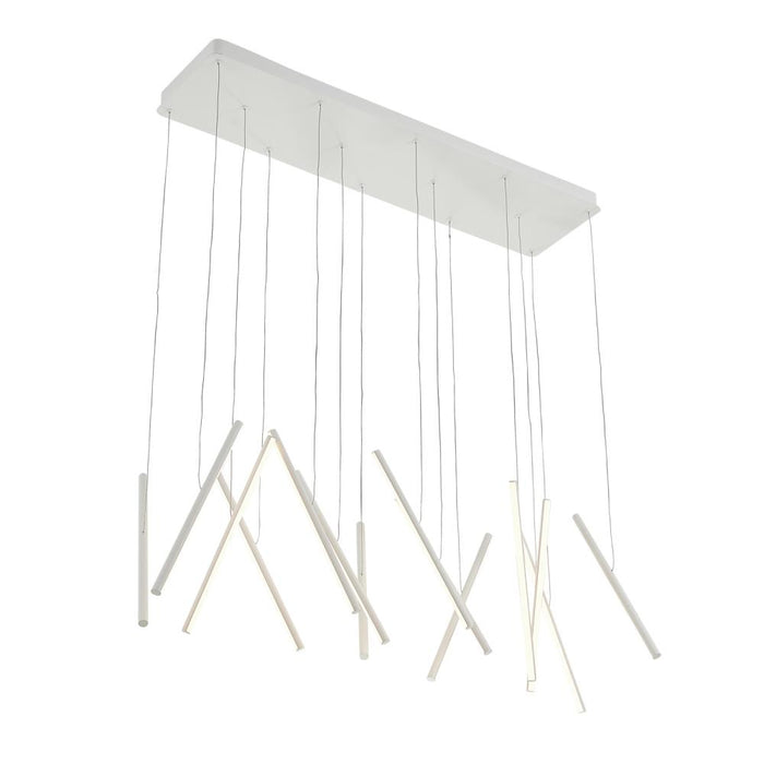 Chute 40-in White Led Linear Pendant | LP14840-WH-UNV-010