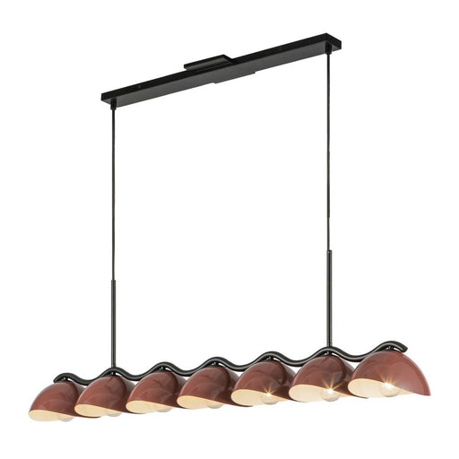 Atlas 42-in Black/burgundy Socket Linear Pendant | LP57642-BK/BGD