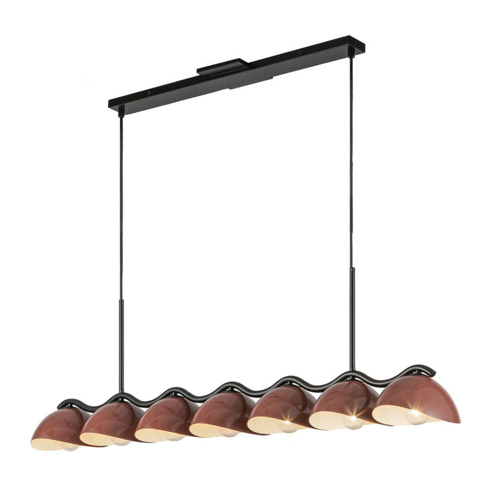 Atlas 42-in Black/burgundy Socket Linear Pendant | LP57642-BK/BGD