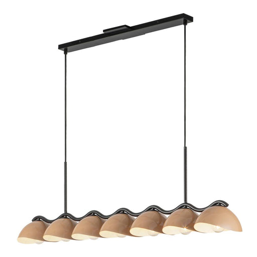 Atlas 42-in Black/peach Socket Linear Pendant | LP57642-BK/PEC