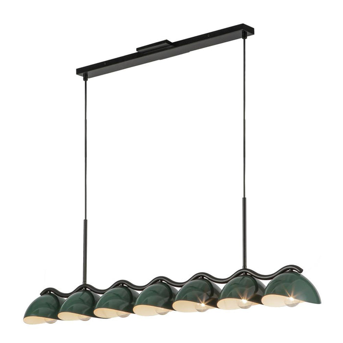 Atlas 42-in Black/pine Green Socket Linear Pendant | LP57642-BK/PGN