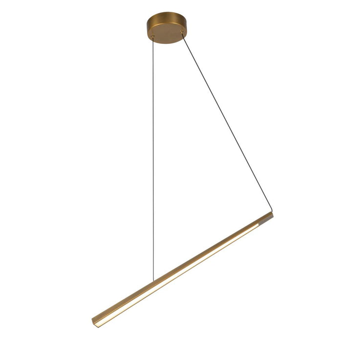 Lex 24-in Vintage Brass Led Linear Pendant | LP68124-VB-UNV