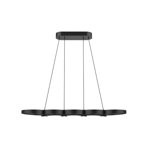 Maestro 38-in Black Led Linear Pendant | LP90838-BK-UNV