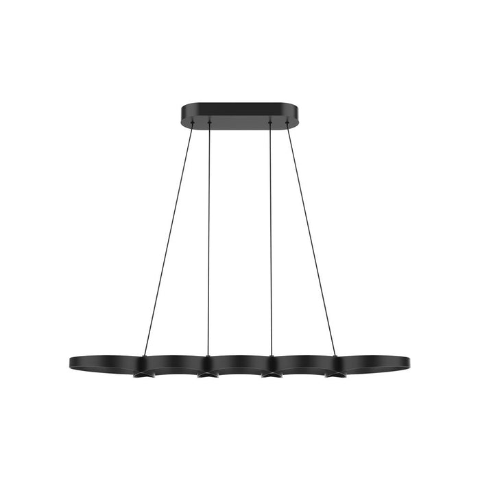 Maestro 38-in Black Led Linear Pendant | LP90838-BK-UNV