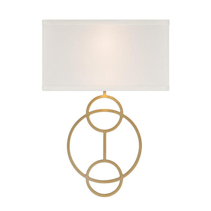 Laurel 2 Light Vibrant Gold Sconce | LRL-992-VG-WH
