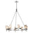 Alora Lucian 36-in Polished Nickel/Alabaster 8 Lights Chandeliers