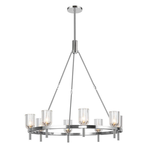 Alora Lucian 36-in Clear Crystal/Polished Nickel 8 Lights Chandeliers