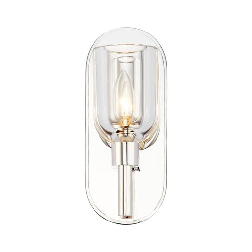 Alora Lucian 9-in Clear Crystal/Polished Nickel 1 Light Wall/Vanity