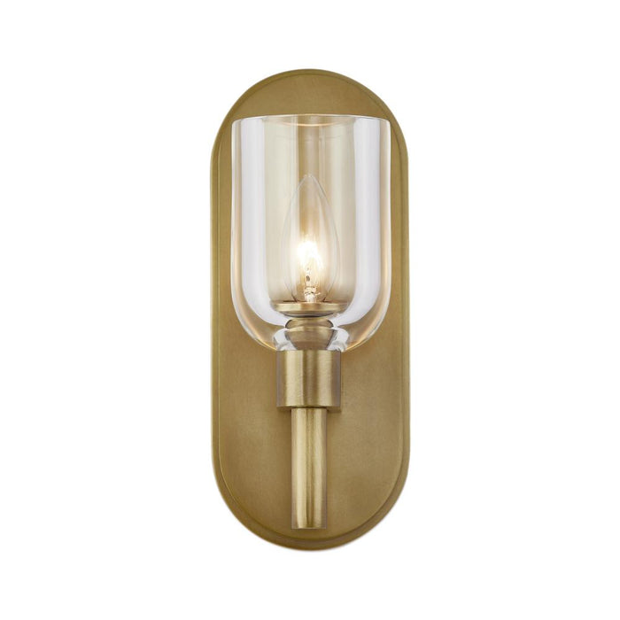 Alora Lucian 9-in Clear Crystal/Vintage Brass 1 Light Wall/Vanity