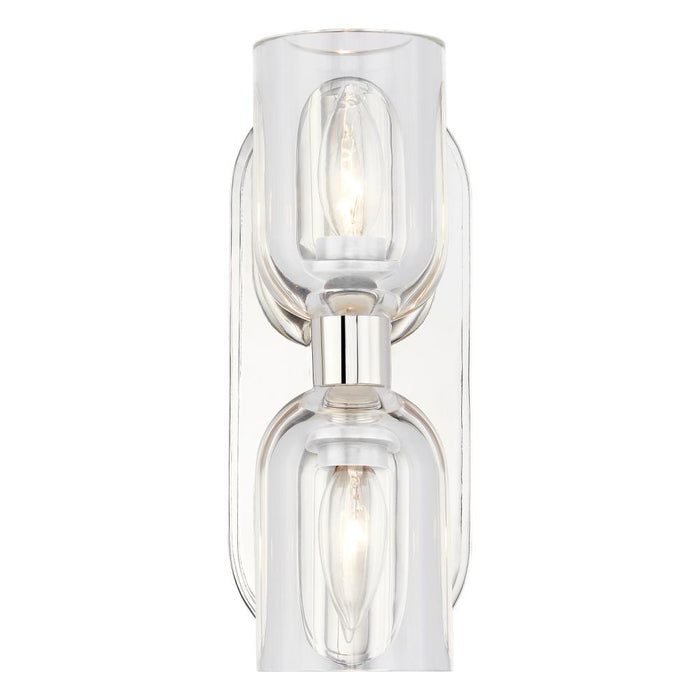 Lucian 11-in Clear Crystal/polished Nickel 2 Lights Wall/vanity | WV338902PNCC