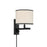 Crystorama Madison 1 Light Matte Black Task Sconce