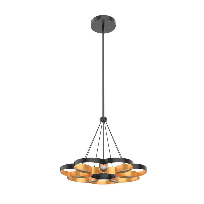 Maestro 26-in Black/gold Led Chandeliers | CH90826-BK/GD