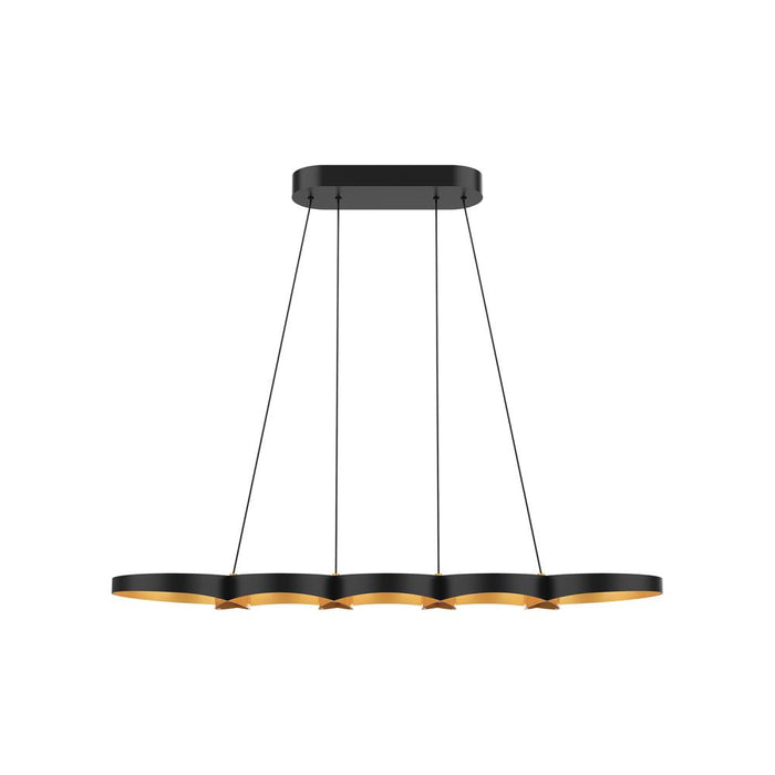 Kuzco Lighting Inc Maestro 38-in Black/Gold LED Linear Pendant